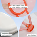 Tiny Marvels Portable 3-in-1 Baby Booster Seat, Cozy Floor Seat, Feeding Seat with Tray, Compact Foldable Toddler Booster with Child Safety Belt Carry Bag, Perfect for Travel (Blush Petals) by TinyTreasures Baby Boutique