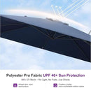 PURPLE LEAF 9' X 12' Left-right Tilting Outdoor Patio Umbrella Swivel Offset Cantilever Heavy Duty Rectangle Aluminum Umbrella with UV Resistant for Deck Pool Patio Backyard, Ocean Slate by GreenHaven Gardens