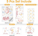 Personalized Baby Crib Bedding Set, 5 Pcs Custom Name Baby Crib Set with Double Layer Blanket, Soft Balloon Bunny Nursery Bedding Set for Girls Boys, Customized Gifts for Infants Toddlers by TinyTreasures Baby Boutique