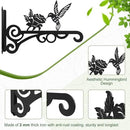 2-Pack 10 Inch Aesthetic Plant Hangers Outdoor – Metal Hanging Plant Bracket with Beautiful Hummingbird Pattern – Heavy Duty Plant Hooks for Hanging Plants, Bird Feeder, Wind Chime, Lantern by GreenHaven Gardens
