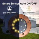 Outdoor In-Ground Lights Solar Disc Lights Outdoor Solar Garden Lights In Ground Solar Landscape Light 8 Pack 12 led for Pathway Yard Patio Walkway(Bronze, 8 Pack) by GreenHaven Gardens