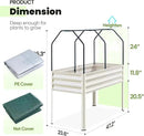 KING BIRD Raised Garden Bed with Cover & Netting Galvanized Elevated Large Planter Box with Legs 48×24×56 in for Backyard, Patio, Balcony, 400lb Capacity, Beige by GreenHaven Gardens