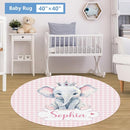 Personalized Baby Crib Set, 5 Pcs Custom with Name, Soft Elephant Crib Bedding, Double Layer Toddler Infant Bedding, New Parents Gifts by TinyTreasures Baby Boutique
