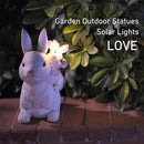 Garden Outdoor Statues Rabbit with Solar Lights,Mother&Baby Bunny Figurine with Solar Butterfly Changing Lights for Yard Art Garden&Patio Decor,Unique Thanksgiving&Birthday Gifts for Women Mom Grandma by GreenHaven Gardens