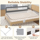 BABY JOY Bed Rails for Toddlers, 71'' Extra Long, Swing Down Bed Guard w/Safety Strap, Folding Baby Bedrail for Kids Twin, Double, Full Size Queen & King Mattress (71-Inch, Gray) by TinyTreasures Baby Boutique