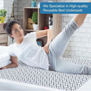 OUTCREATOR® Washable Bed Pads 34" x 56" (Pack of 2), Incontinence Mattress Protector, Anti-Slip Waterproof Underpads for Adults Kids Elderly Pets Absorbency & Reusable Bedwetting Pads (White Geometry) by TinyTreasures Baby Boutique
