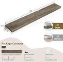 Solid Reclaimed Wood Floating Shelf 48inches Width and 8 inches Depth, Rustic Reclaimed Barnwood Wall Hanging Shelves with Invisible Heavy-Duty Metal Bracket，Cement Grey by CozyNest Decor