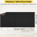 Marine Carpet,5 FT x 10 FT Black Indoor Outdoor Carpet 0.2" Thick Boat Carpet with Water-Proof TPE Backing, Non-Slide Outdoor Marine Carpet Roll for Home, Patio, Porch, Deck by CozyNest Decor