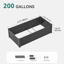 YITAHOME 6x3x1.5ft Large Raised Garden Bed Kit, Galvanized Metal Planter Box with Gloves, Ground Nails, Support Rod, Outdoor Above Ground Planters for Plants Vegetables Flowers, Black by GreenHaven Gardens