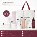 Momcozy Postpartum Recovery Essentials Kit, Labor Delivery Mom Care Kit, Self-Absorbent Disposable Underwear Nipple Nursing Pads Upside Down Peri Bottle Cold Pads Cooling Foam Canvas Bag Set by TinyTreasures Baby Boutique
