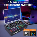 RHM Podcast Equipment Bundle with 48V Phantom Power & Condenser Microphone, 4 Customized Soundpads, 12 Preset Sound Effects, 4 Voice Changing Modes & LCD Display, for PC/Phone/Live Streaming by TinyTreasures Baby Boutique