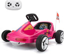 TOBBI 12V Electric Go Kart for Kids Battery Powered Ride on Car Outdoor Race Toy with Remote Control, Safety Belt, Music, LED Lights and Flags for Toddlers 3-8 Years, Pink by TinyTreasures Baby Boutique