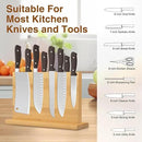 Magnetic Knife Block 28 x 19 Inches, Double Sided Magnetic Knife Holder Rack for Kitchen Counter, Acacia Wood Magnetic Knife Storage Stand with Knife Sharpener by CozyNest Decor