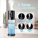 8L Humidifiers for Bedroom Large Room, 4 Levels Cool Mist Humidifier with Clear Tank, 7 Color Lights Essential Oil Diffuser with 16H Timer, Top Fill Humidifier for Home Plants Office by TinyTreasures Baby Boutique