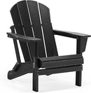 WO Home Furniture Adirondack Chairs Table Set of 3 PCS Outdoor Folding Chairs Side End Table Weather/UV Resistant for Lawn, Garden, Bon Fire, Balcony (Black) by GreenHaven Gardens