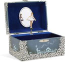 Jewelkeeper Girl's Musical Jewelry Storage Box with Twirling Fairy Blue and White Star Design, Swan Lake Tune by TinyTreasures Baby Boutique
