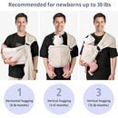 CUBY Water Baby Sling Carrier Lightweight Breathable Mesh Baby Ring Slings, Adjustable Quick-Drying Ring Sling Baby Carrier for Newborn Kids Toddlers Summer Swimming Pool Beach (Apricot) by TinyTreasures Baby Boutique