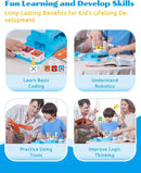 WhalesBot A3 12-in-1 STEM Blocks Coding Robot Kit for Kids, 61-Piece Educational Building Set with Interactive Storytelling, Ideal Toy Gift for Boys & Girls Ages 3-6 by TinyTreasures Baby Boutique