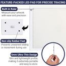 LED Tracing Light Box, Ultra-Thin Light Pad with Adjustable Brightness, Includes USB Cable, Adapter, Tracing Paper, and Clip. Portable Drawing Pad and LED Board for Sketching, Cricut Projects, Art by TinyTreasures Baby Boutique