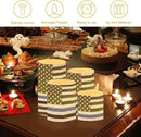 Flameless LED Candles Electric Candles with Remote Timer Control Long Lasting Tealights Fake Candles Set of 4, for Independence Day Party Decoration for July Fourth, American Flag Blue by GreenHaven Gardens