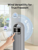 Dreo Tower Fan for Bedroom, 90° Oscillating Fan, Standing Fan with 3 Modes, 4 Speeds, 8H Timer Cooling Fans for Home, Living Room, Office, Grey, TF117 by CozyNest Decor