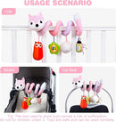 Jollybaby Baby Car Seat Stroller Toys, Plush Activity Hanging Spiral Activity Pram Crib with Music Box, Rattles, Squeaker for Babies Infant Boys Girls(Pink Fox) by TinyTreasures Baby Boutique