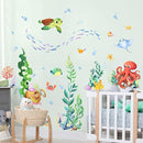 Supzone Under The Sea Wall Decals Ocean Fish Seaweed Sea Turtle Octopuses Wall Stickers for Kids Toddlers Bedroom Living Room Baby Nursery Wall Decor by TinyTreasures Baby Boutique