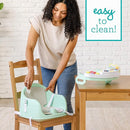 Infantino Music & Lights 3-in-1 Discovery Seat and Booster - Convertible Booster, Infant Activity Seat and Feeding Seat with Electronic Piano for Sensory Exploration, for Babies and Toddlers, Mint by TinyTreasures Baby Boutique
