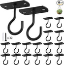 Ceiling Hooks for Hanging Plants 18Pack,2.5 inches Black by GreenHaven Gardens