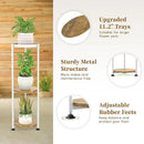 KMOTASUO 3 Tier Tall Plant Stands Indoor, 34 Inch Metal Wood Corner Plant Stand for Indoor Plants, Round Flower Pot Holder Shelf Display Rack for Balcony Garden Patio Living Room(White) by GreenHaven Gardens