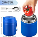 17oz Soup Thermo for Hot Food Kids,Insulated Food Jar with Spoon,Thermo Hot Food Lunch Container,Wide Mouth Leakproof Stainless Steel Lunch Box for School(Blue) by TinyTreasures Baby Boutique