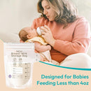 NCVI 4+7 oz Breastmilk Storage Bag Freezer for 0-3 Months, Breast Milk Feeding Bag with Temp-Sensing, Doubled-Sealed, Self Standing, Easy Pour Spout, BPA-Free, 4oz(70count)+7oz(30count) by TinyTreasures Baby Boutique