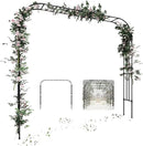 Garden Arch Arbor Trellis, 126" L x 94.5" H, Metal Archway for Climbing Plants Outdoor, Wide Sturdy Garden Arch for Lawn, Party, Ceremony Wedding Decoration by GreenHaven Gardens