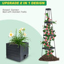 2Pack Raised Garden Bed Planter Box with Trellis, 57" Self-Watering Tomato Cage Planters for Climbing Plants Vegetable Vine Flowers Outdoor & Indoor (57x9.8x9.8IN) by GreenHaven Gardens
