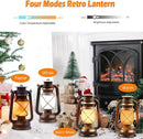 Lantern LED Battery Powered Camping Lamp Outdoor Hanging Lantern Flickering Flame Rechargeable Retro Lanterns Remote Control 4 Modes Light Non-Solar 2 Pack by GreenHaven Gardens