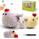 Crochet Kit for Beginners,Chicken Crochet Starter Kit with Step-by-Step Video Tutorials,Crochet Animal Kits for Adults Kids,Chicken Crocheting Set Complete Included by TinyTreasures Baby Boutique