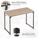 PayLessHere | 39 Inch Computer Desk | Nature | Office Desk with Metal Frame, Adjustable Feet | Water-Resistant, Scratchproof Surface | Sturdy Writing Table for Home Office or Study | Pack of 1 by CozyNest Decor