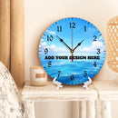 Generic Custom Wall Clock Personalized Clocks with Photo Text Logo Silent Non Ticking Round Decoration for Kitchen Wedding Friend Family Lover, 10inch-25cm by TinyTreasures Baby Boutique