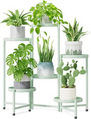 iDavosic.ly 6 Tier Large Plant Stand Indoor, 10 Inch Wide Tall Corner Metal Plant Stands Outdoor for Multiple Plants, Folding Tiered Flower Display Holder Rack Shelf, Light Green by GreenHaven Gardens
