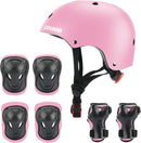 Kids Bike Skateboard Helmet Pad Set,Toddler Cyling Protective Gear Knee & Elbow Pads Wrist Guards for 5-8-10-12-14-16 Years Girls Boys Bicycle Scooter Roller Skate Inline Skating Rollerblading by TinyTreasures Baby Boutique