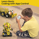 5-in-1 STEM Robot Building Kit for Kids Ages 8-16, Remote & App Controlled, Rechargeable Engineering Learning DIY Coding Toy, Educational Building Blocks Gift for Girls & Boys (673 PCS) by TinyTreasures Baby Boutique