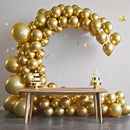 140pcs Metallic Gold Round Balloons Different Sizes 18 12 10 5 Inch Latex Balloons for Arch Decoration Party Balloon Kit for Graduation Birthday Party Wedding Balloon Baby Shower Decoration by TinyTreasures Baby Boutique