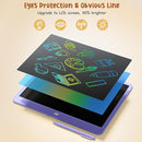 LCD Writing Tablet for Kids, Kidopire 15 Inch Large Screen Doodle Board, Colorful Drawing Writing Board Tablet Kids Age 3-12+ Birthday Erasable Drawing Pad Message Practice Note Learning Toys, Purple by TinyTreasures Baby Boutique