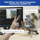SunFounder PiDog AI Robot Dog Kit for Raspberry Pi 5/4/3B+/3B/Zero 2W, ChatGPT-4o Enabled with Voice Command & Video Recognition, App Control, FPV, 12 Servos, Gyroscope, Camera, Mic (RPI NOT Included) by TinyTreasures Baby Boutique