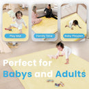 1.3" Thick Baby Play Mat for Floor, 28x72 Foam Tummy Time Mat, Padded Support Soft Plush Bedside Rugs for Infant Kids Toddler Crawling Kick Activity (Vanilla) by TinyTreasures Baby Boutique