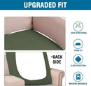 H.VERSAILTEX Super Stretch Individual Chaise Cover Sectional Couch Covers for L Shaped Sofa Both Left/Right Featuring Thick Jacquard Textured Twill Fabric (1 Piece Chaise Cover, Bronze Green) by CozyNest Decor