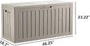 80 Gallon Double-Wall Resin Deck Box - Lockable Waterproof Outdoor Storage Box, 515lbs Capacity & Doubles as Seating for Patio Furniture - Garden Tools, Pool Accessories (Brown) by CozyNest Decor