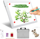 A4 Wireless Battery Powered Light Pad with Bag, TOHETO Tracing Light Box Dimmable Brightness Rechargeable LED Light Board Portable Cordless Copy Board for Drawing Sketching X-ray Viewing (White) by TinyTreasures Baby Boutique