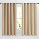 NICETOWN Blackout Draperies Curtains Panels - Window Treatment Thermal Insulated Solid Grommet Blackout Curtains/Panels/Drapes for Bedroom (Biscotti Beige, Set of 2, 66 by 66 Inch) by TinyTreasures Baby Boutique