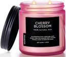 M&SENSE Cherry Blossom Scented Spring Candle, 70 Hours Long Lasting Soy Wax 11.6oz Stress Relief Aromatherapy Candles, Romantic Gifts for Women, Glass Jar for Bedroom Decor by CozyNest Decor